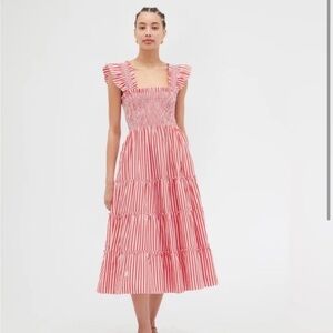 Hill House Red and White Striped Ellie Nap Dress